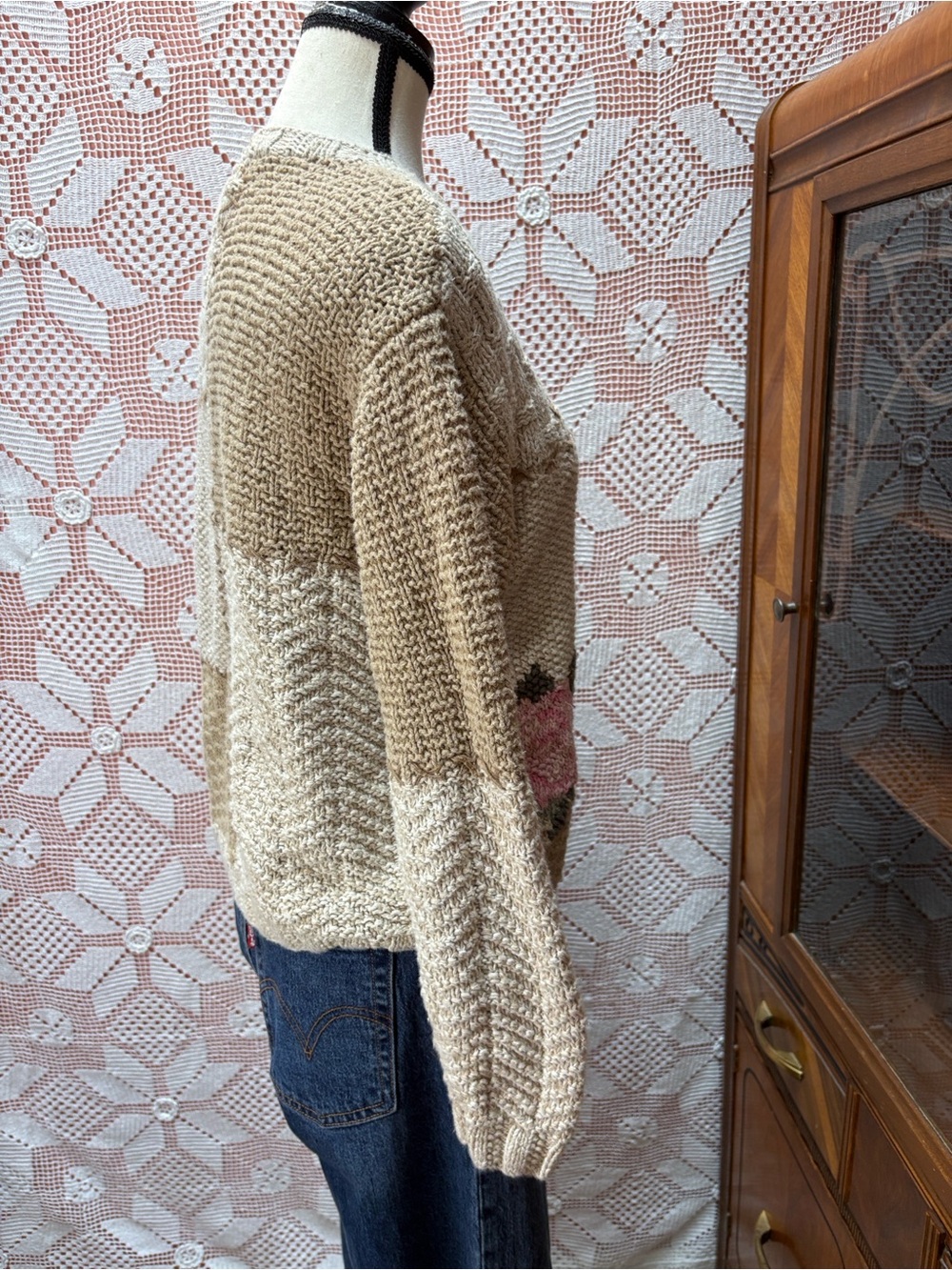 👻SOLD👻Cleo Floral Patchwork Knit Cardigan - Picture 8 of 10